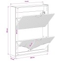 VidaXL Wisząca szafka na buty HOORN 71 x 17 x 86 cm Dąb artisan