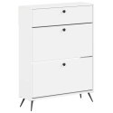 VidaXL Szafka na buty BREDA 78 x 24 x 103 cm Drewno inżynieryjne Biały