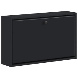 VidaXL Wisząca szafka na buty BREDA 71 x 17 x 43 cm Czarny