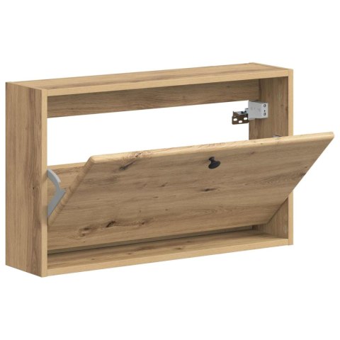 WISZĄCA SZAFKA NA BUTY BREDA 71 X 17 X 43 CM DĄB ARTISAN