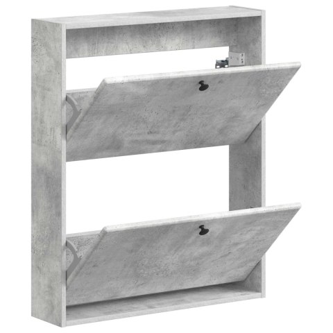 WISZĄCA SZAFKA NA BUTY BREDA 71 X 17 X 86 CM BETONOWY SZARY