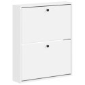 VidaXL Wisząca szafka na buty BREDA 71 x 17 x 86 cm Biały