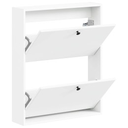 VidaXL Wisząca szafka na buty BREDA 71 x 17 x 86 cm Biały