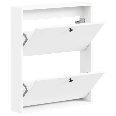 VidaXL Wisząca szafka na buty BREDA 71 x 17 x 86 cm Biały