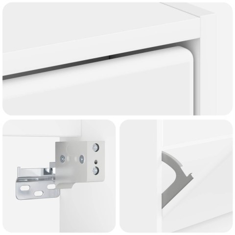 VidaXL Wisząca szafka na buty BREDA 71 x 17 x 86 cm Biały