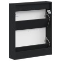 WISZĄCA SZAFKA NA BUTY BREDA 71 X 17 X 86 CM CZARNY
