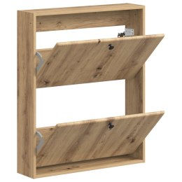 VidaXL Wisząca szafka na buty BREDA 71 x 17 x 86 cm Dąb artisan