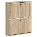 VidaXL Wisząca szafka na buty BREDA 71 x 17 x 86 cm dąb Sonoma