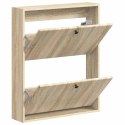 VidaXL Wisząca szafka na buty BREDA 71 x 17 x 86 cm dąb Sonoma