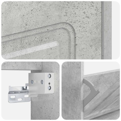VidaXL Wisząca szafka na buty UTRECHT 71 x 17 x 43 cm Betonowy szary
