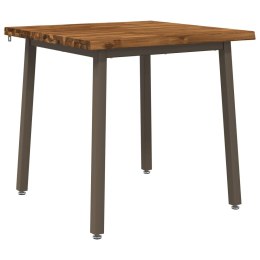 VidaXL 70 x 70 x 75 cm Lite Drewno Akacji Naturalny i kawowy Kwadrat