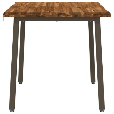 VidaXL 70 x 70 x 75 cm Lite Drewno Akacji Naturalny i kawowy Kwadrat