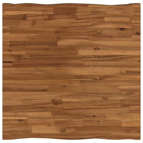 VidaXL 70 x 70 x 75 cm Lite Drewno Akacji Naturalny i kawowy Kwadrat