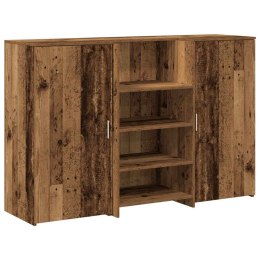BIURKO RECEPCYJNE STARE DREWNO 155X50X103,5CM DREWNO KLEJONE