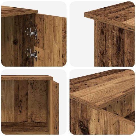 BIURKO RECEPCYJNE STARE DREWNO 155X50X103,5CM DREWNO KLEJONE