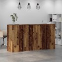 BIURKO RECEPCYJNE STARE DREWNO 200X50X103,5CM DREWNO KLEJONE