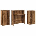 BIURKO RECEPCYJNE STARE DREWNO 200X50X103,5CM DREWNO KLEJONE