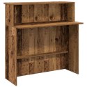 BIURKO RECEPCYJNE STARE DREWNO 200X50X103,5CM DREWNO KLEJONE