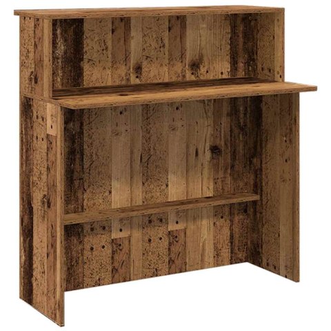 BIURKO RECEPCYJNE STARE DREWNO 200X50X103,5CM DREWNO KLEJONE