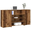 BIURKO RECEPCYJNE STARE DREWNO 200X50X103,5CM DREWNO KLEJONE
