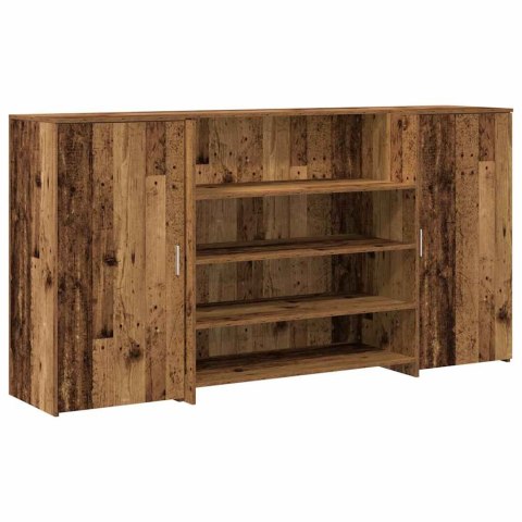 BIURKO RECEPCYJNE STARE DREWNO 200X50X103,5CM DREWNO KLEJONE