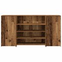BIURKO RECEPCYJNE STARE DREWNO 200X50X103,5CM DREWNO KLEJONE