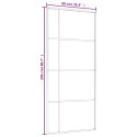 VidaXL Drzwi przesuwne, szkło ESG i aluminium, 90x205 cm, białe
