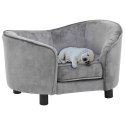SOFA DLA PSA SZARA 69X49X40CM PLUSZOWA