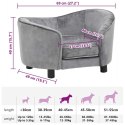SOFA DLA PSA SZARA 69X49X40CM PLUSZOWA