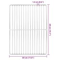 RUSZT GRILLOWY 40 X 30 CM STAL NIERDZEWNA SREBRNY