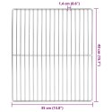RUSZT GRILLOWY 40 X 35 CM STAL NIERDZEWNA SREBRNY