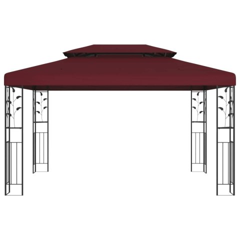 VidaXL Altana 3,97 x 2,96 x 2,68 m Czerwone wino Poliester i Stal