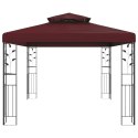 VidaXL Altana 3,97 x 2,96 x 2,68 m Czerwone wino Poliester i Stal