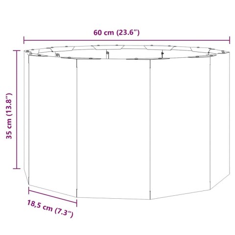 VidaXL Donica Rdzawy 60 x 60 x 35 cm