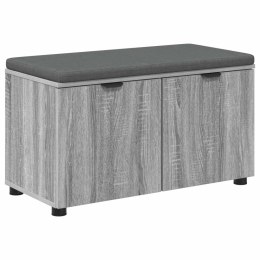 VidaXL Ławka w przedpokoju z poduszką Szary Sonoma 80 x 38 x 46 cm