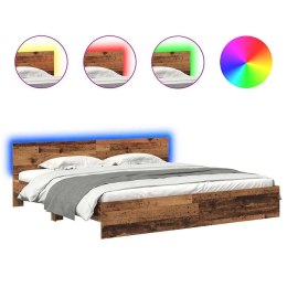 VidaXL Ramka łóżka Stare drewno 180 x 200 cm Drewno inżynieryjne