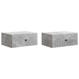 VidaXL Wisząca Szafka Nocna 2 szt. Betonowy szary 49 x 34,5 x 20 cm