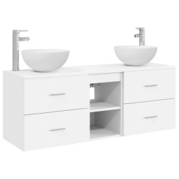 VidaXL Zestaw Szafek Łazienkowych 3 szt. Biały 49,5 x 41 x 64,5 cm