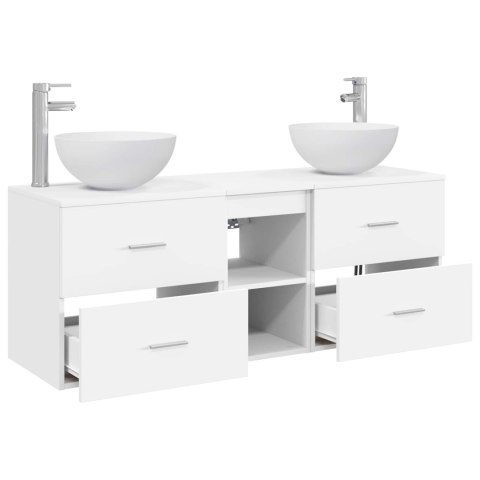 VidaXL Zestaw Szafek Łazienkowych 3 szt. Biały 49,5 x 41 x 64,5 cm