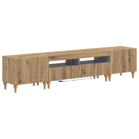 VidaXL Zestaw 3-częściowy szafki RTV z LED Dąb artisan