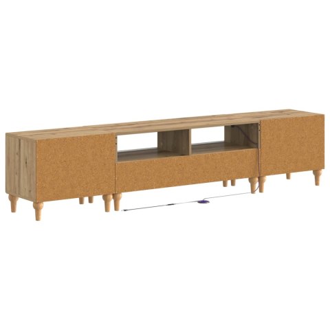 VidaXL Zestaw 3-częściowy szafki RTV z LED Dąb artisan