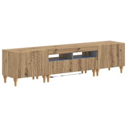 VidaXL Zestaw 3-częściowy szafki RTV z LED Dąb artisan