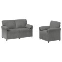 VidaXL Zestaw Sof 2 szt. ciemnoszary Welur