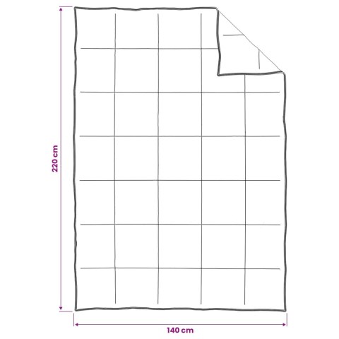 VidaXL Zestaw kołdry i poduszek 3 szt. 140 x 220 cm Zima 900 g/szt
