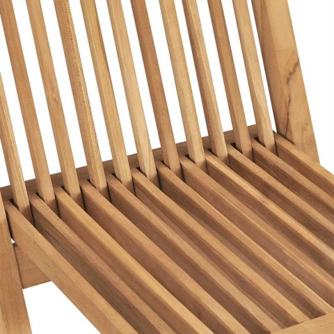 VidaXL Składany zestaw jadalny do ogrodu Regulowany 5 pcs Naturalny