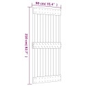 VidaXL Drzwi przesuwne Naturalny i czarny 90 x 210 cm
