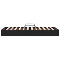 VidaXL Łóżko otomanowe Czarny 100 x 200 cm Skóra ekologiczna