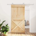 VidaXL Drzwi przesuwne Naturalne i białe 100 x 210 cm