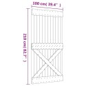 VidaXL Drzwi przesuwne Naturalne i białe 100 x 210 cm