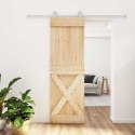 VidaXL Drzwi przesuwne Naturalne i białe 70 x 210 cm